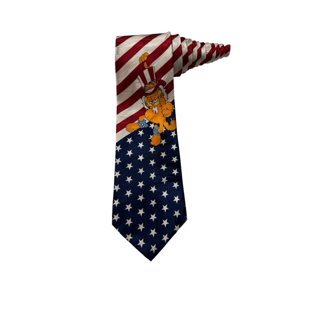 Garfield By Keith Daniels Neckwear Uncle Sam Patriotic Silk Novelty Necktie
